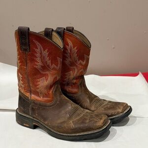 Ariat Kids Brown and Red Western Boots